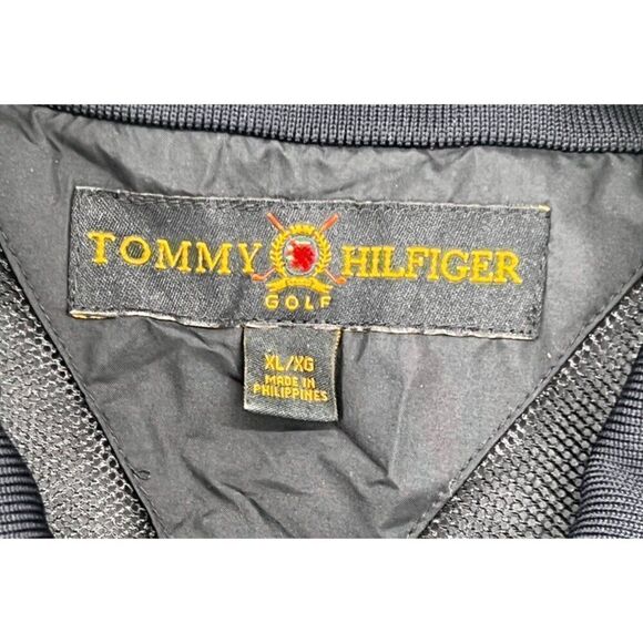 Tommy Hilfiger Golf Windbreaker U Logo Zip Front Mens Size XL Blue Y2K - Picture 7 of 8